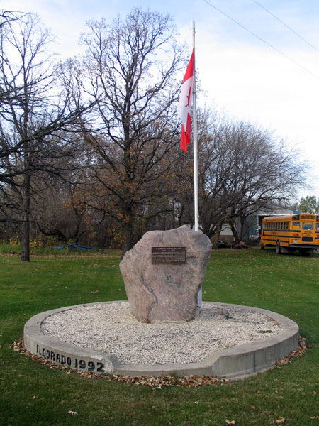 Eldorado School commemorative monument