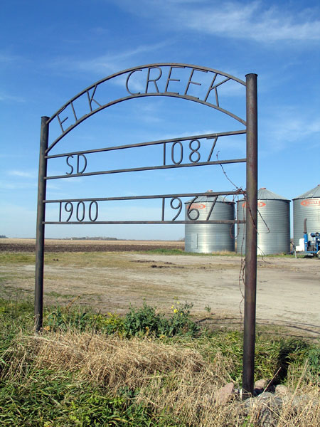 Elk Creek School commemorative sign