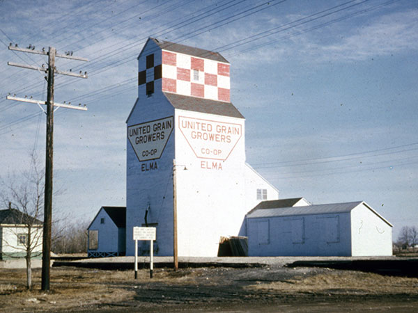 The former United Grain Growers grain elevator at Elma