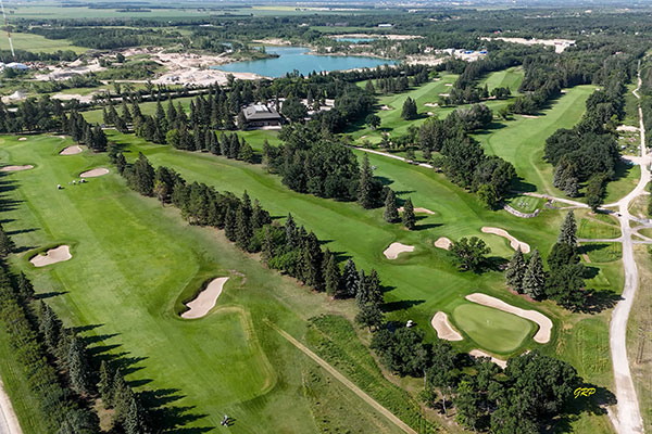Aerial view of the Elmhurst Golf and Country Club
