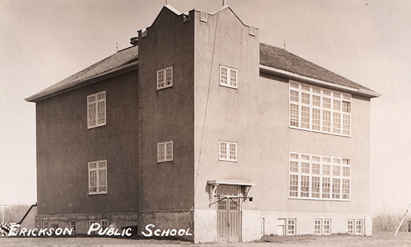Postcard view of Erickson School