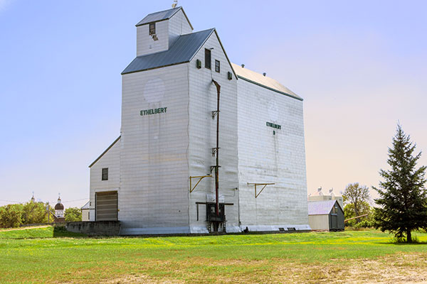 Former Manitoba Pool grain elevator at Ethelbert