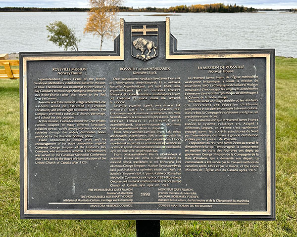 Commemorative plaque for the Rossville Mission