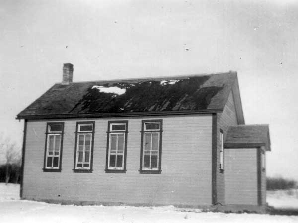 The original Fishers Siding School building