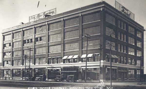 Postcard view of the Fletcher Building when it was a motor vehicle assembly plant