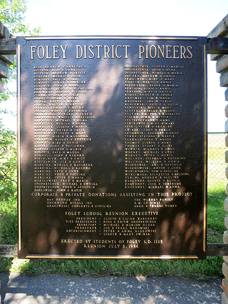 Foley School commemorative plaque