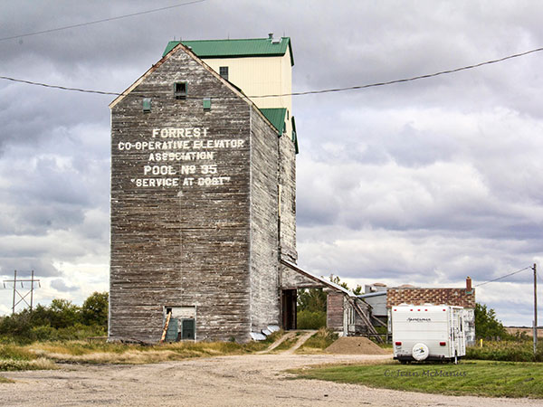 The former Manitoba Pool Grain Elevator at Forrest