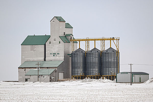 The former Manitoba Pool grain elevator at Fredensthal West