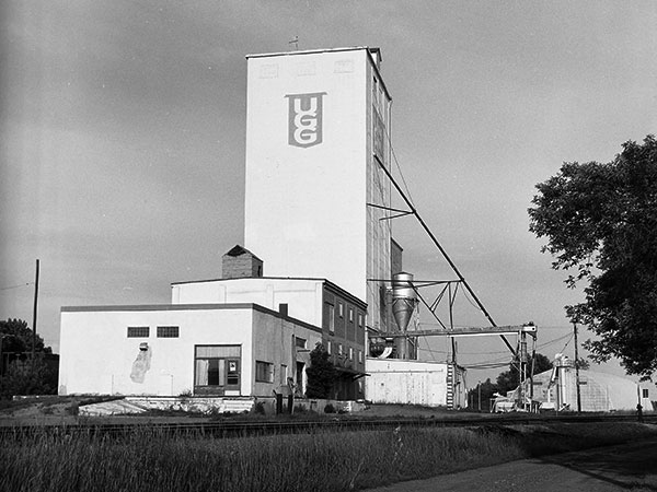 The former United Grain Growers grain elevator at Gladstone