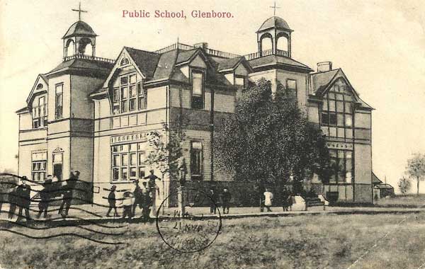 Postcard view of Glenboro School