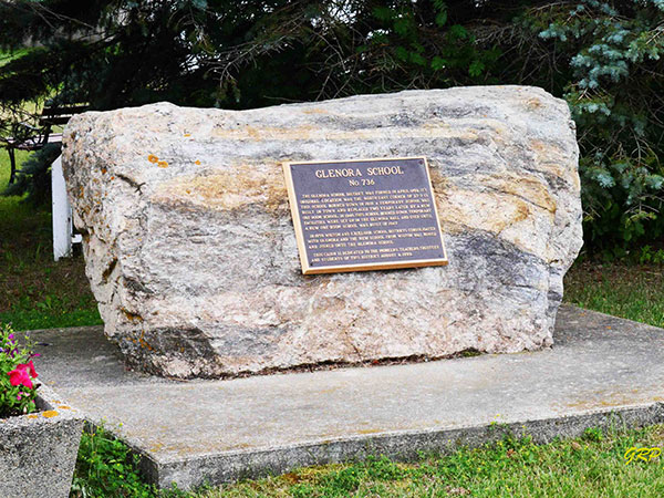 Glenora School commemorative monument