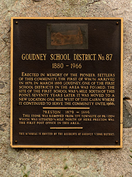 Plaque on the Goudney School commemorative monument