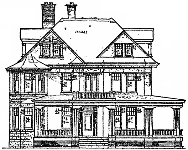 Architectural drawing of Grassie House