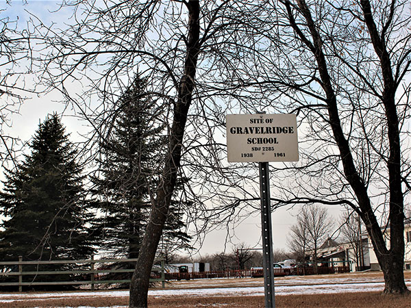 Gravel Ridge School commemorative sign