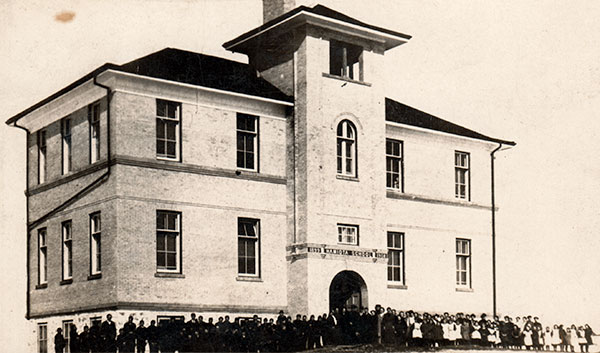 The four-classroom Hamiota School before its expansion