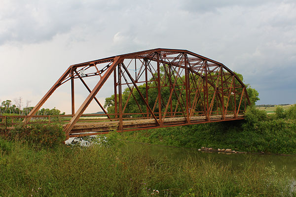 Harrison steel through truss bridge #539 over the Assiniboine River