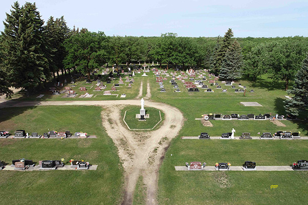 Aerial view of Holy Ghost Ukrainian Catholic Cemetery