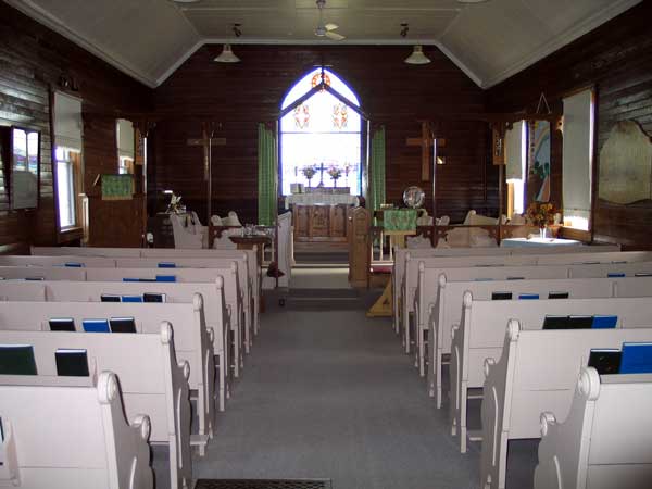 Interior of Holy Trinity Anglican Church at Miniota