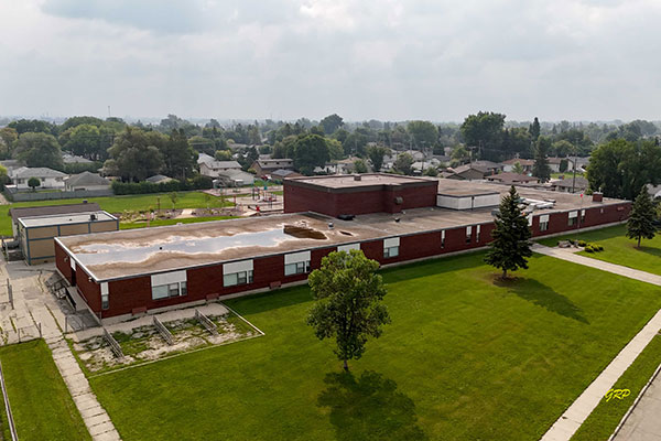 Aerial view of Ecole Howden School