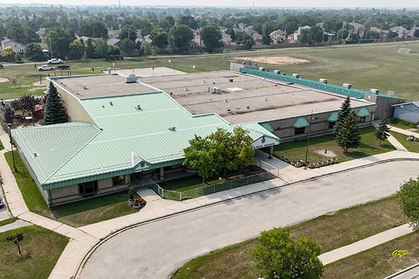 Aerial view of H. S. Paul School