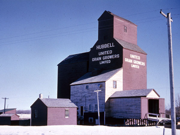 The former grain elevator at Hubbell Siding