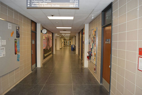 Hallway in Isbister Building