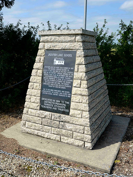 Jackfish Lake School commemorative monument