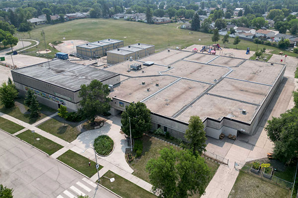 Aerial view of James Nisbet School