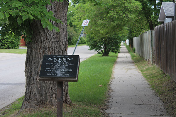Commemorative plaque for John H. Gunn School