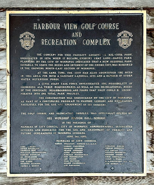 Commemorative plaque at the Harbour View Recreation Complex