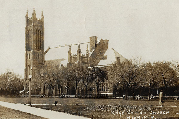 Postcard view of Knox United Church