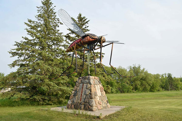 Giant mosquito monument at Komarno