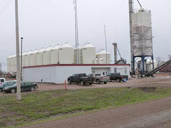 The gymnasium from the former Kronsthal Consolidated School building, used as office space for an agricultural business.