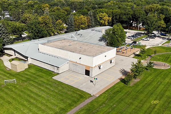 Aerial view of Laidlaw School