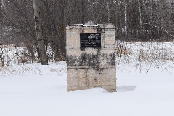 Layland School commemorative monument
