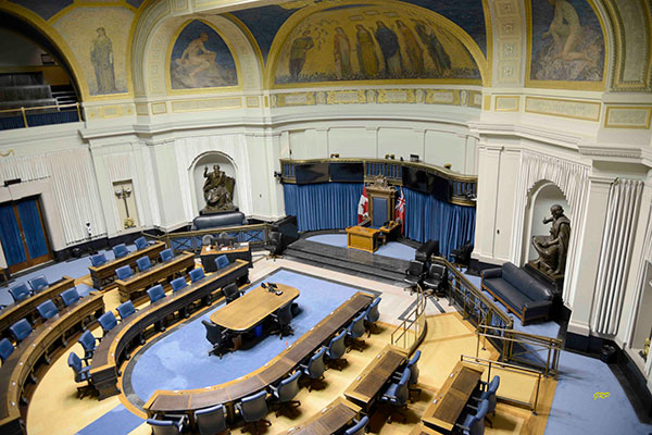 Interior of third Manitoba Legislative Building