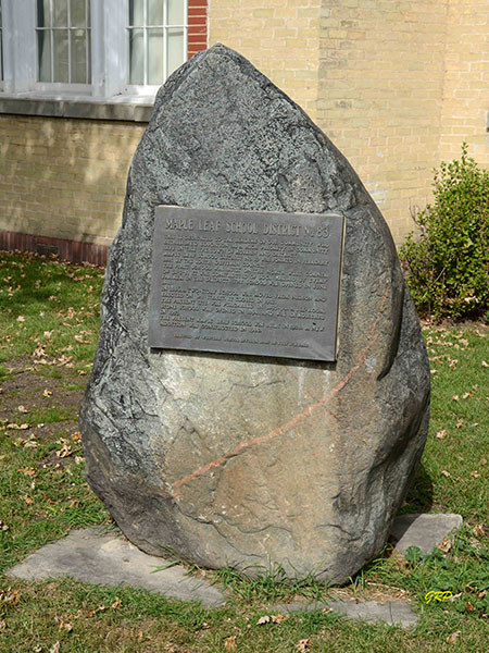 Maple Leaf School monument