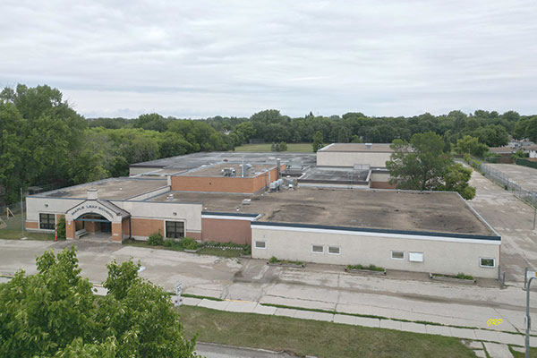 Aerial view of Maple Leaf School
