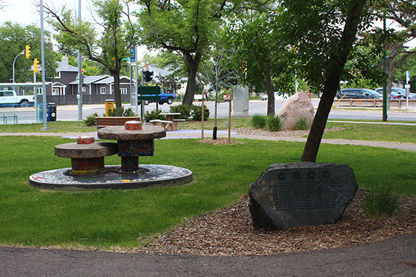 Millstones from the original Matheson Grist Mill