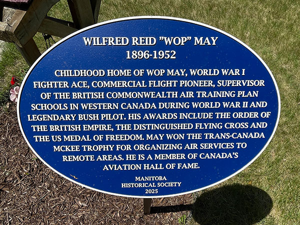 May commemorative plaque