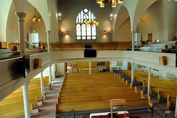 Interior of the McDermot Avenue Baptist Church