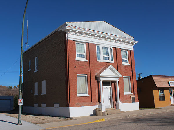 The former Merchants Bank building in MacGregor
