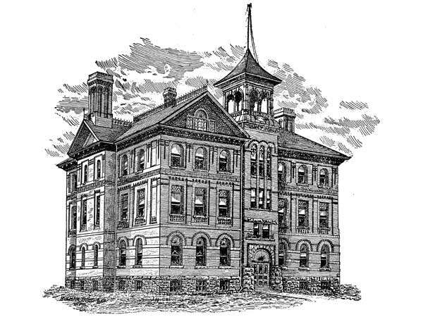 Architectural drawing of Mulvey School No. 2