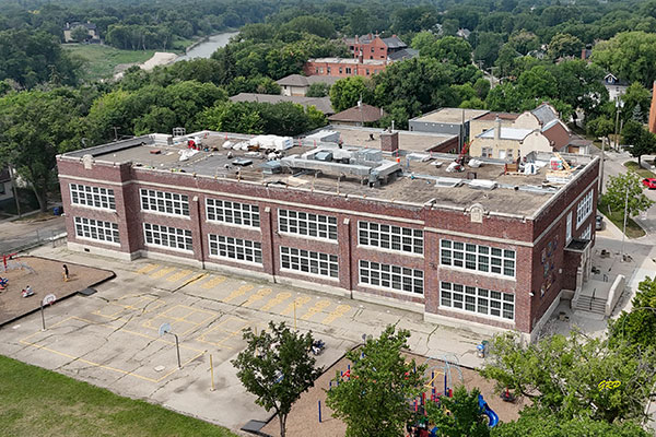 Aerial view of Mulvey School No. 4
