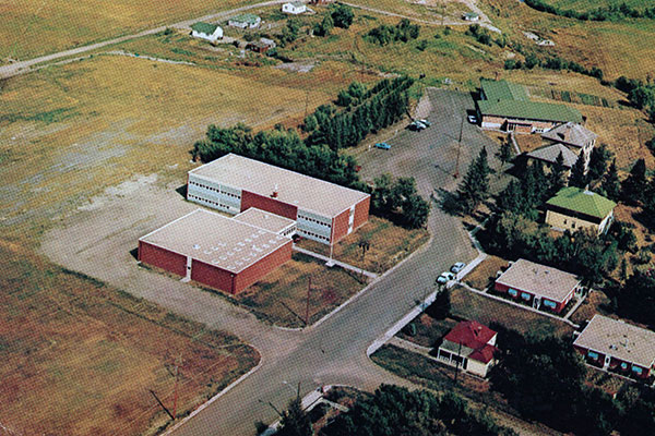 Aerial view of the Neepawa Collegiate