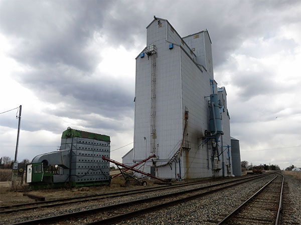 Former United Grain Growers elevator at Newdale