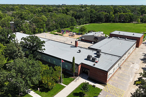 Aerial view of Oakenwald School