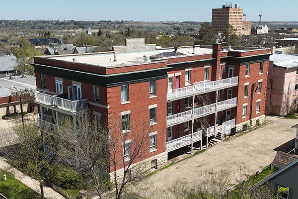 Aerial view of the Park View Apartments