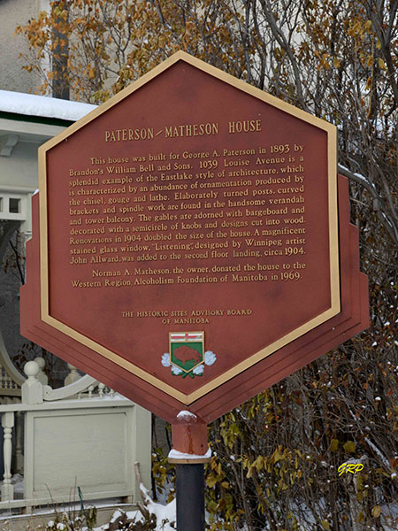 Paterson House / Matheson House commemorative plaque