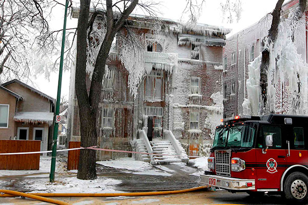 Patricia Court after the fire